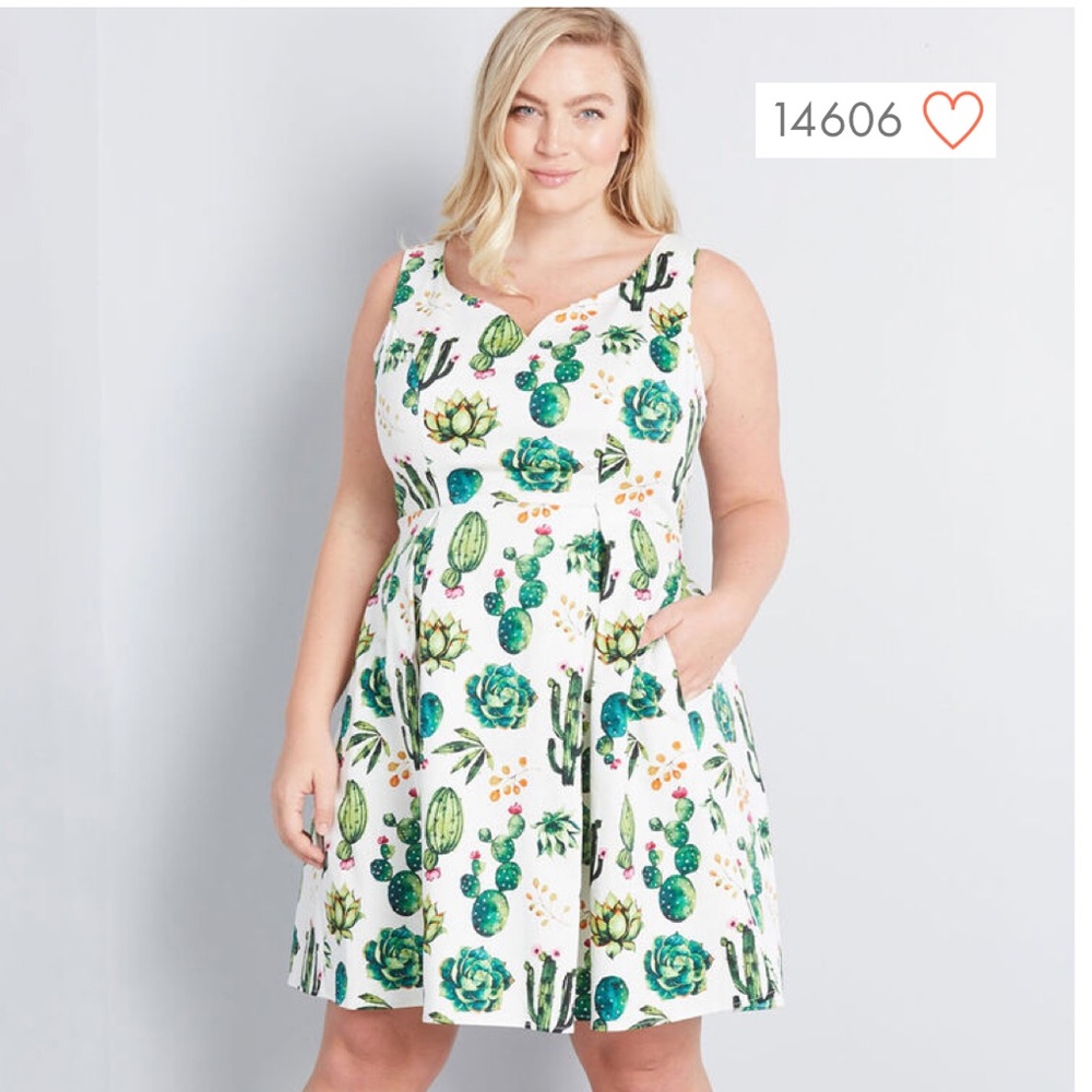 Modcloth A-Line Cactus Dress